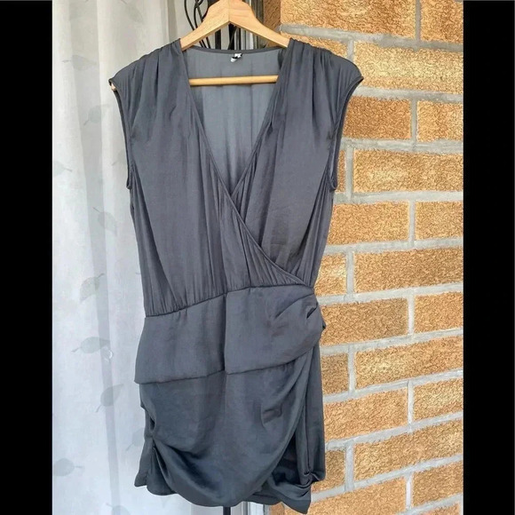 Iro ariella draped satin mini dress sz 4 - Picture 2 of 11